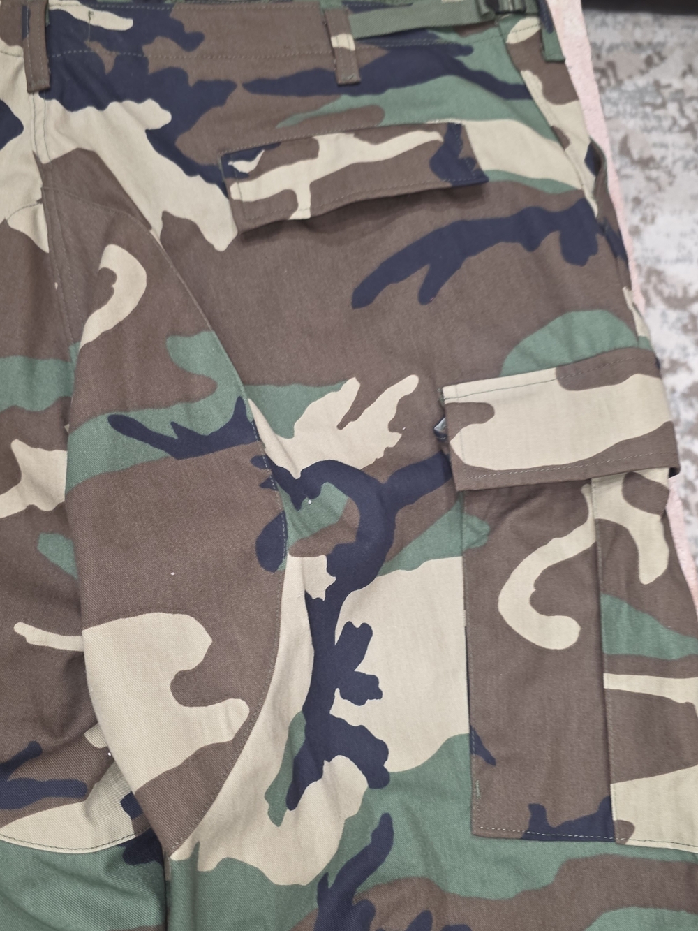 Men's Cargo Pants in Green/Brown Camo - Durable Utility Style Big & Tall 43/32 - Picture 9 of 11